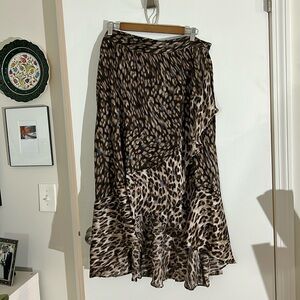 Vince Camuto Leopard High Low Skirt 2X